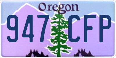 OR license plate 947CFP