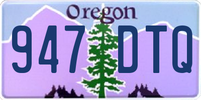 OR license plate 947DTQ