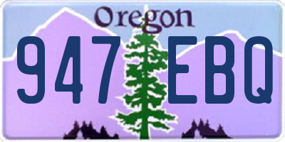 OR license plate 947EBQ