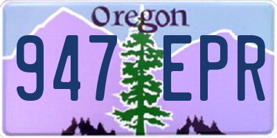 OR license plate 947EPR