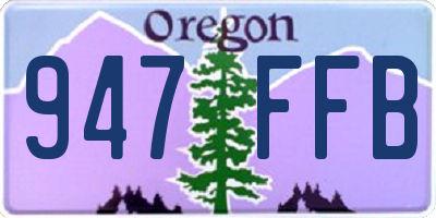 OR license plate 947FFB
