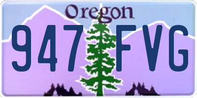 OR license plate 947FVG