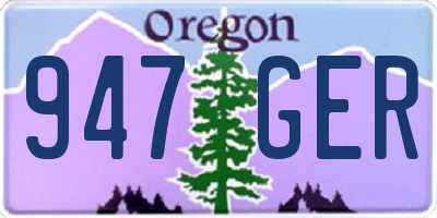 OR license plate 947GER