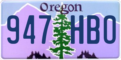 OR license plate 947HBO