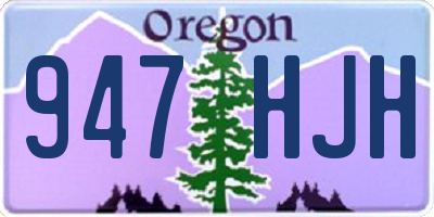 OR license plate 947HJH
