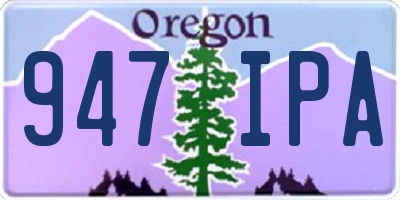 OR license plate 947IPA