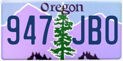 OR license plate 947JBO