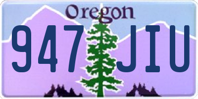 OR license plate 947JIU