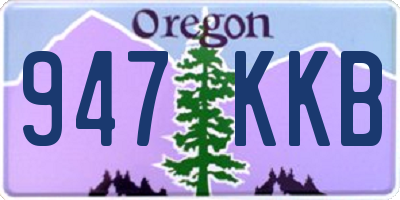 OR license plate 947KKB