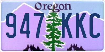 OR license plate 947KKC