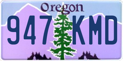 OR license plate 947KMD