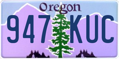 OR license plate 947KUC