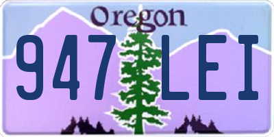 OR license plate 947LEI