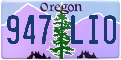 OR license plate 947LIO