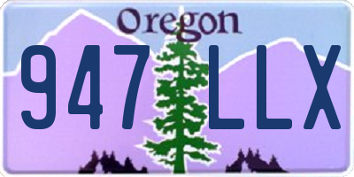 OR license plate 947LLX