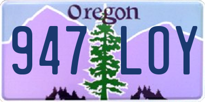 OR license plate 947LOY