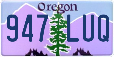 OR license plate 947LUQ