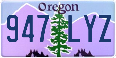OR license plate 947LYZ