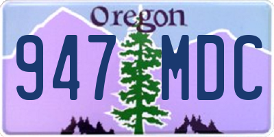 OR license plate 947MDC