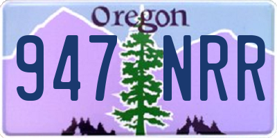 OR license plate 947NRR
