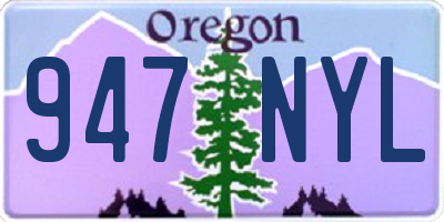 OR license plate 947NYL