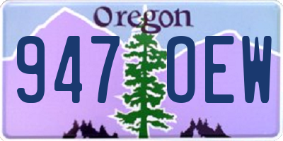OR license plate 947OEW