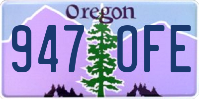 OR license plate 947OFE