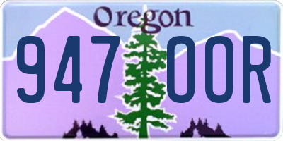 OR license plate 947OOR