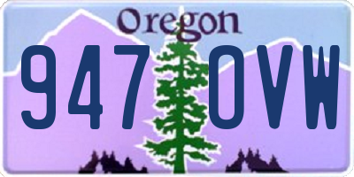 OR license plate 947OVW
