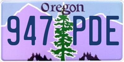 OR license plate 947PDE