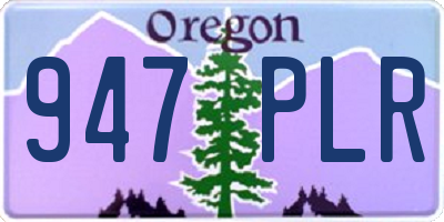OR license plate 947PLR