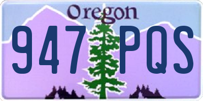 OR license plate 947PQS