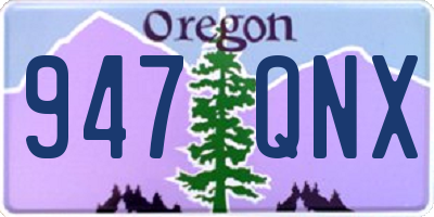 OR license plate 947QNX