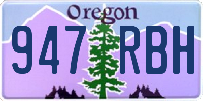 OR license plate 947RBH