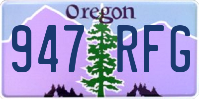 OR license plate 947RFG