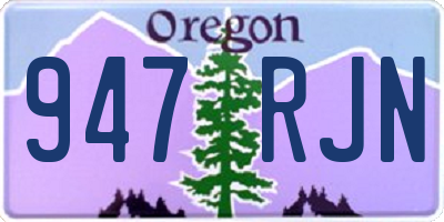 OR license plate 947RJN