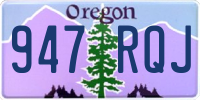 OR license plate 947RQJ