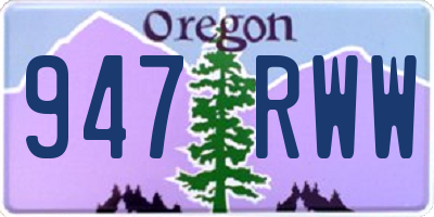 OR license plate 947RWW