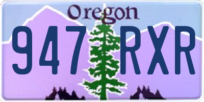 OR license plate 947RXR