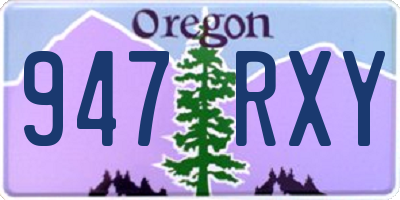 OR license plate 947RXY