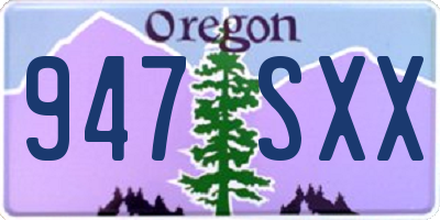 OR license plate 947SXX