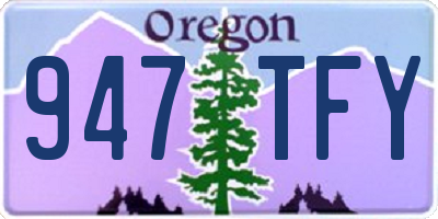 OR license plate 947TFY