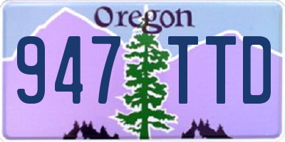 OR license plate 947TTD