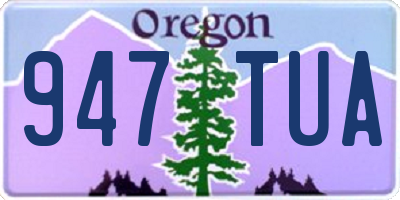 OR license plate 947TUA