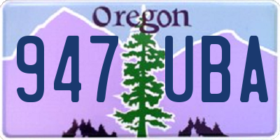 OR license plate 947UBA