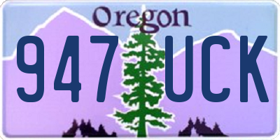 OR license plate 947UCK