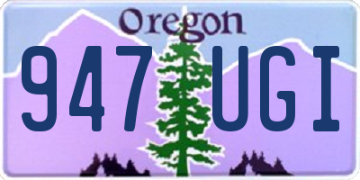 OR license plate 947UGI