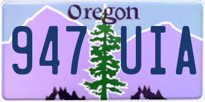 OR license plate 947UIA