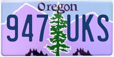 OR license plate 947UKS
