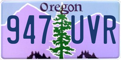 OR license plate 947UVR